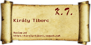 Király Tiborc névjegykártya